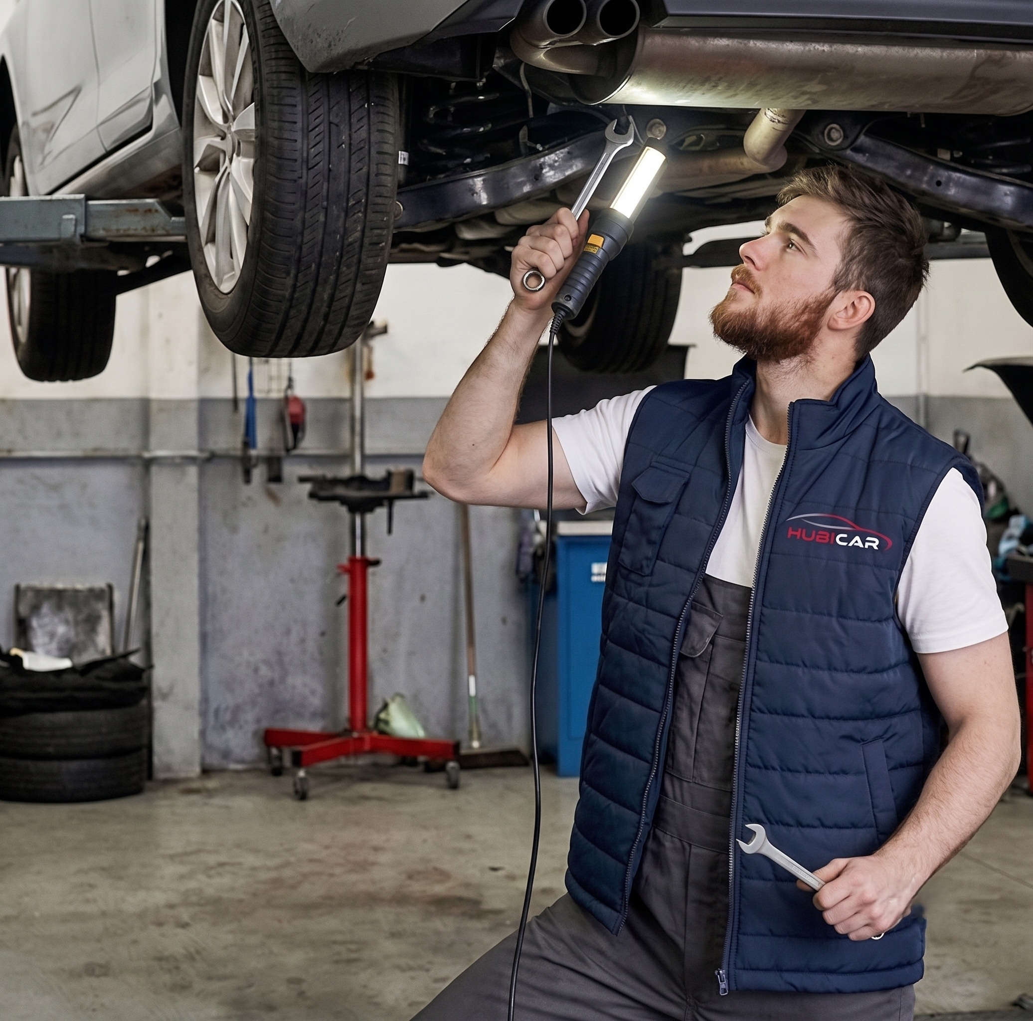 Hubicar grote beurt aan een auto